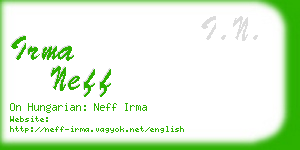 irma neff business card